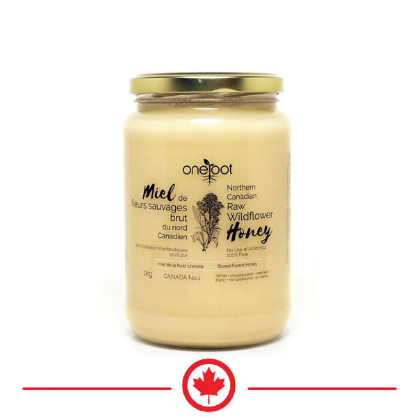 원루트 캐나다 야생화 생꿀 프리미엄 크림 꿀 1kg